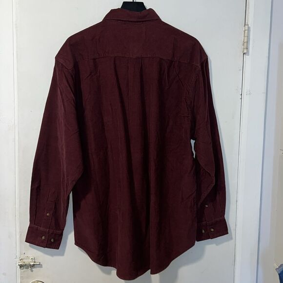 NATURAL LIFE Merlot Cotton Corduroy Button Up Shirt NWT- L - Picture 4 of 10